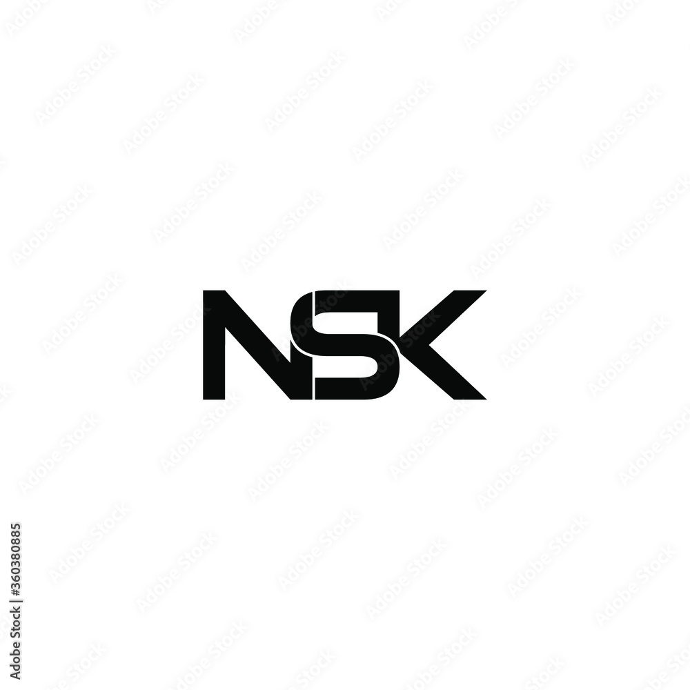 nsk letter original monogram logo design nsk letter original monogram logo design