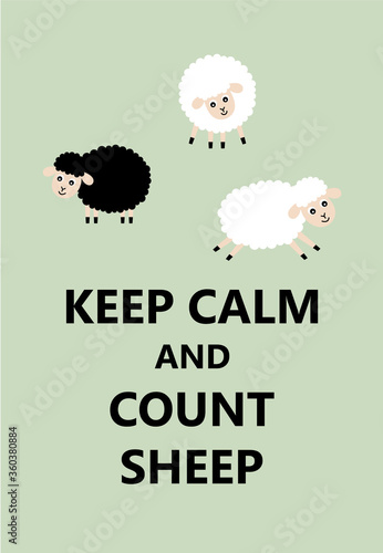 keep calm and count sheep wallpaper vector