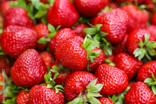 Strawberry, beautiful ripe berries, close-up.