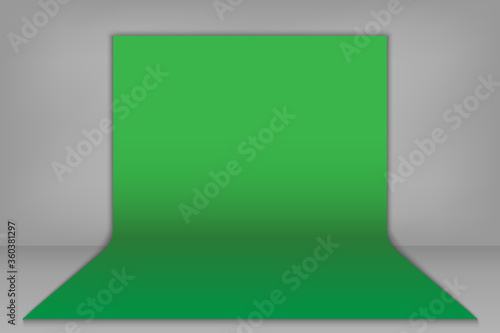Green chroma key backdrop