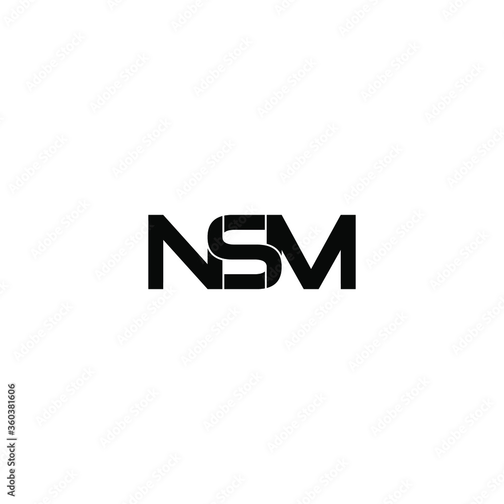nsm letter original monogram logo design nsm letter original monogram logo design