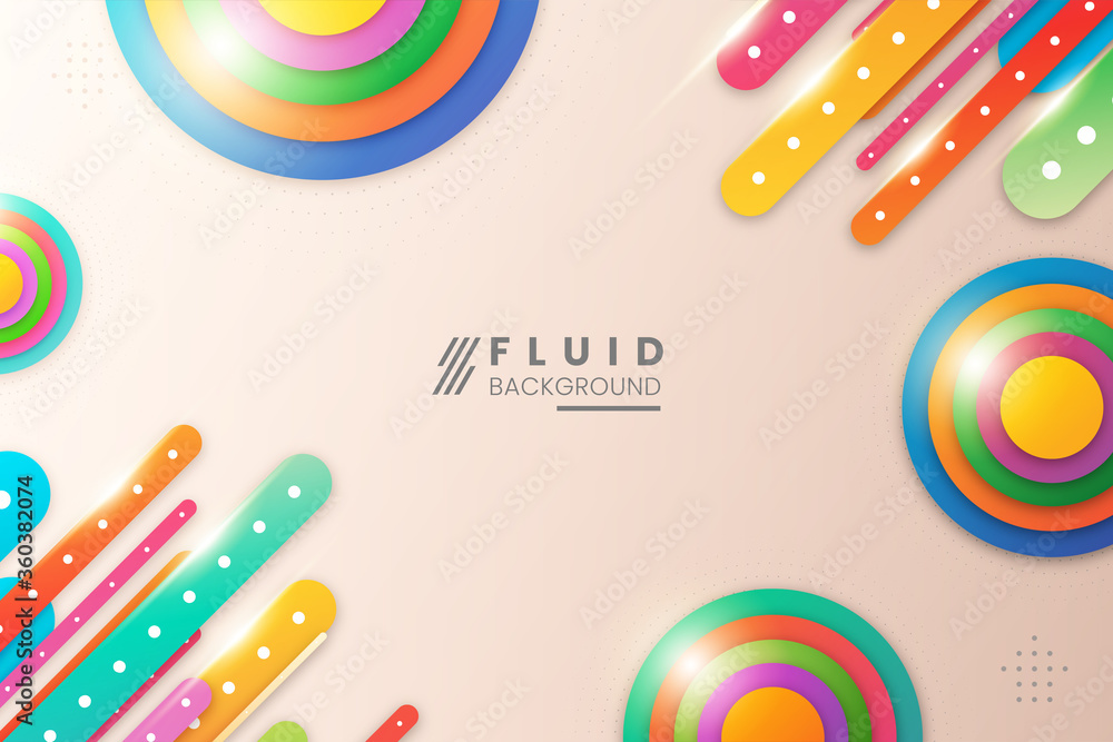 Obraz premium Abstract geometric rounded line diagonal pastel background