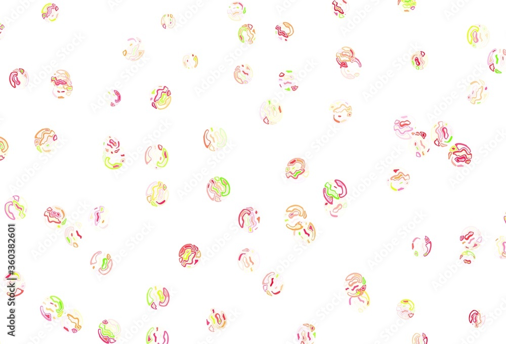 Light Pink, Yellow vector template with circles. Light Pink, Yellow vector template with circles.