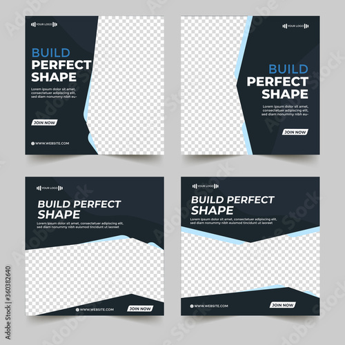Fitness promotion sale social media post template