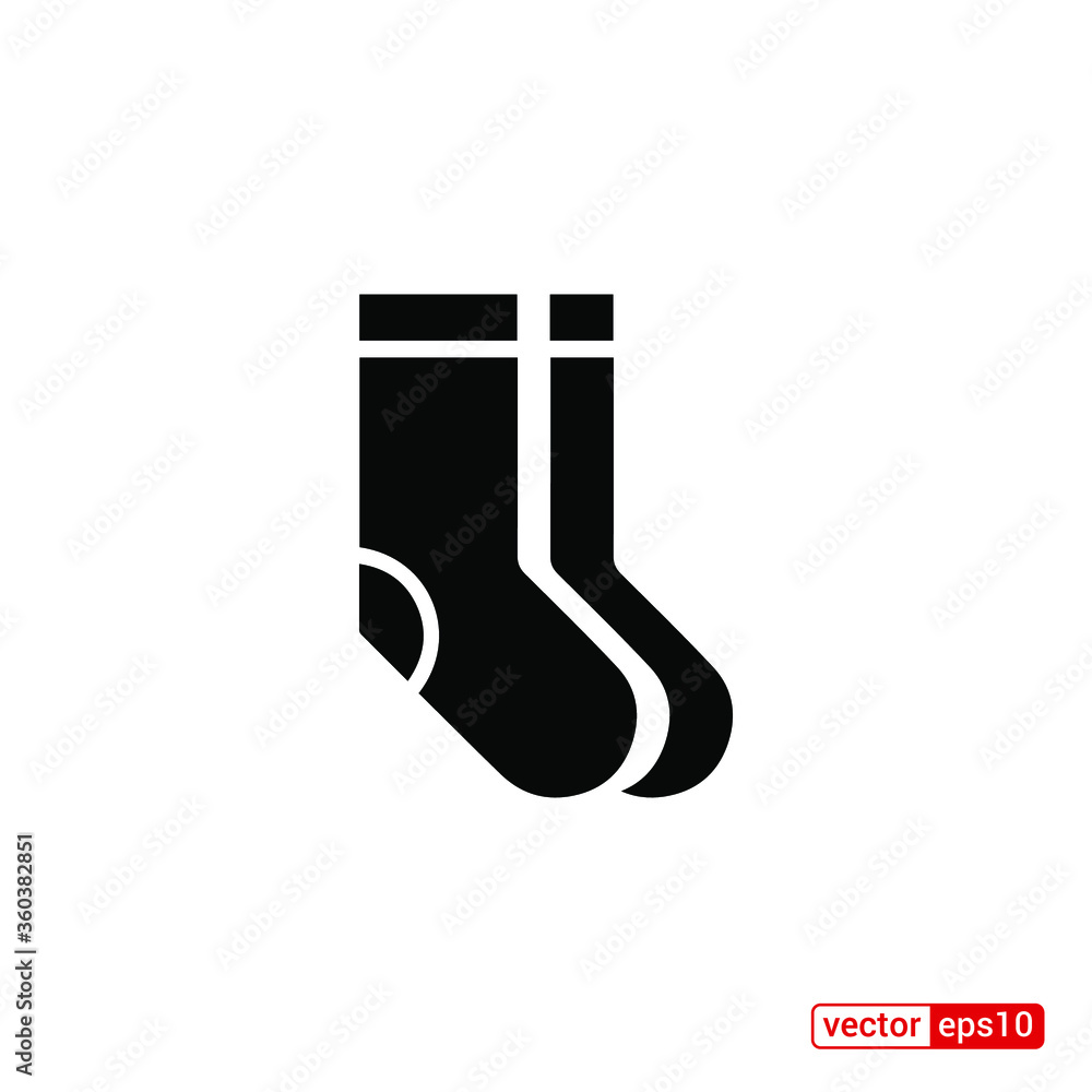 Socks icon. Christmas socks vector illustration. Simple illustration of sock vector icon for web, mobile and UI design. Socks icon. Christmas socks vector illustration. Simple illustration of sock vector icon for web, mobile and UI design.