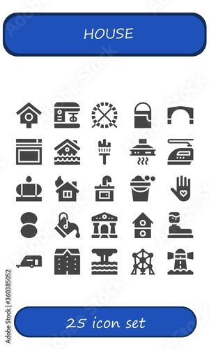 Modern Simple Set of house Vector filled Icons