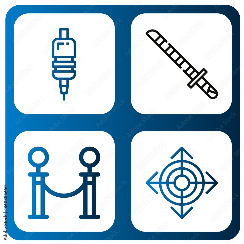 Fototapeta premium Set of standing icons