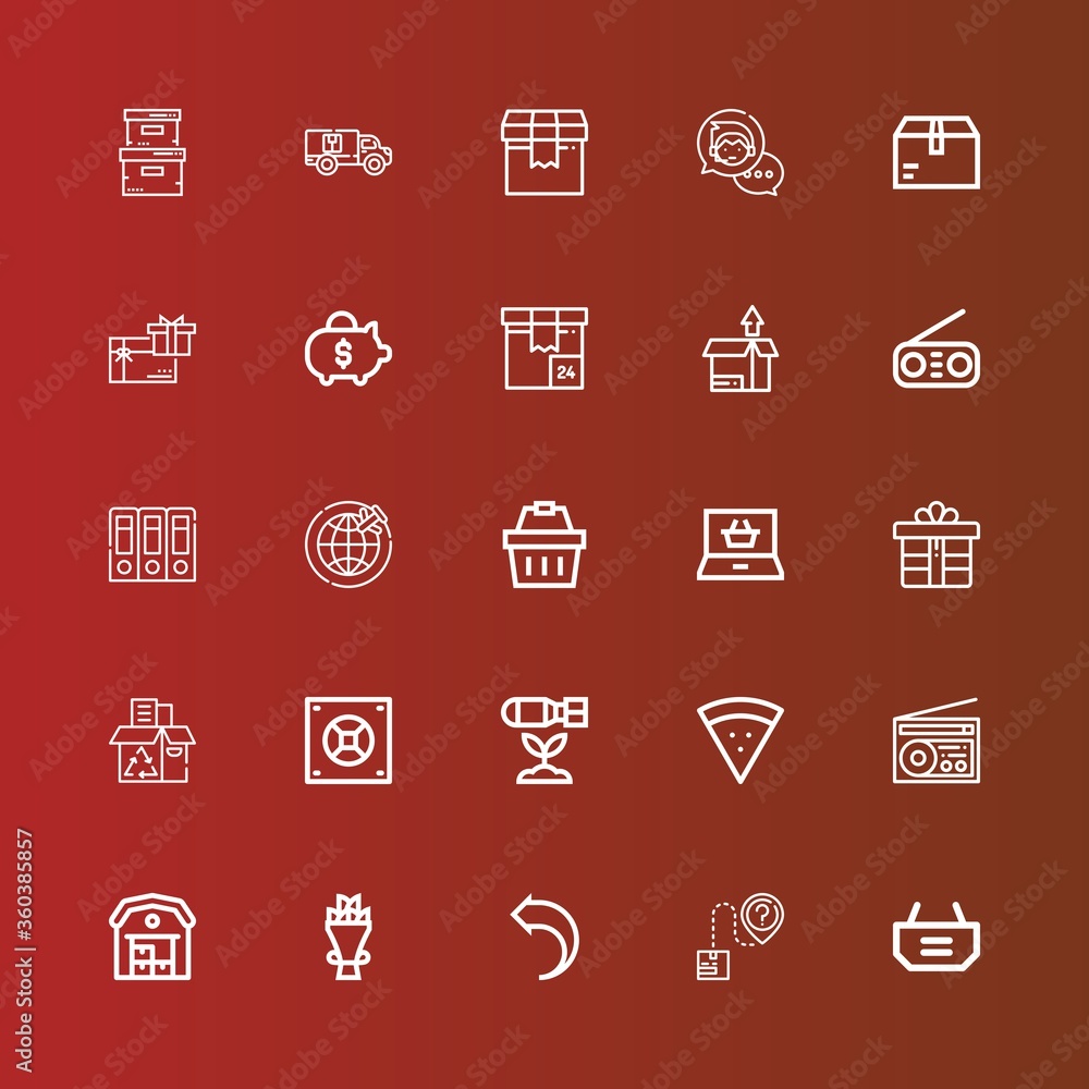 Editable 25 box icons for web and mobile Editable 25 box icons for web and mobile