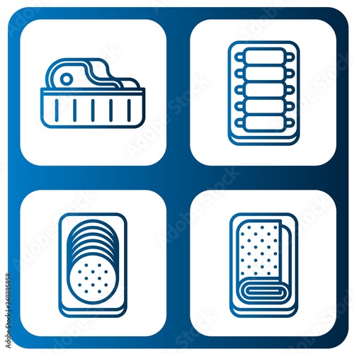 Set of grilled icons