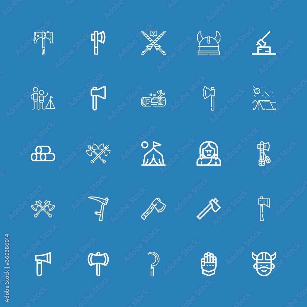 Editable 25 axe icons for web and mobile Editable 25 axe icons for web and mobile