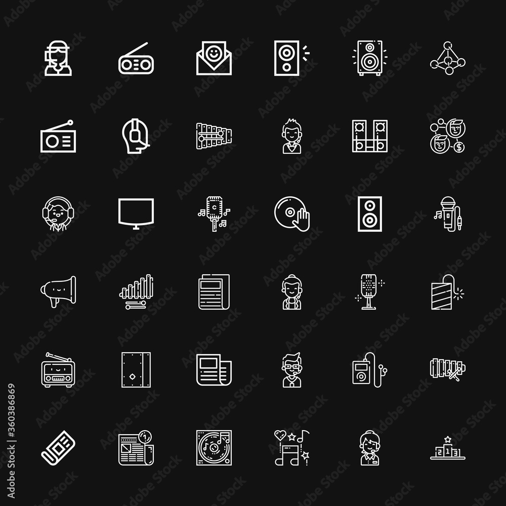 Editable 36 microphone icons for web and mobile Editable 36 microphone icons for web and mobile