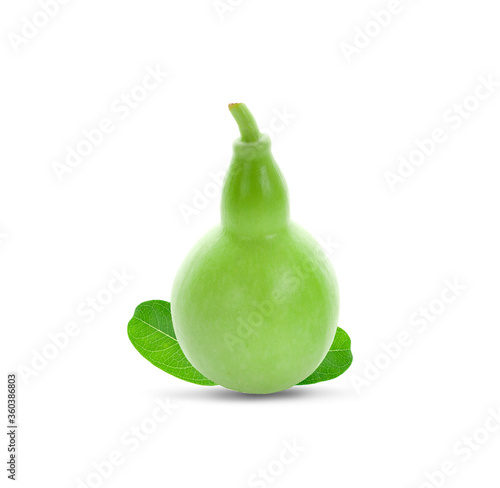 Calabash, Bottle Gourd isolated on white background with clipping path