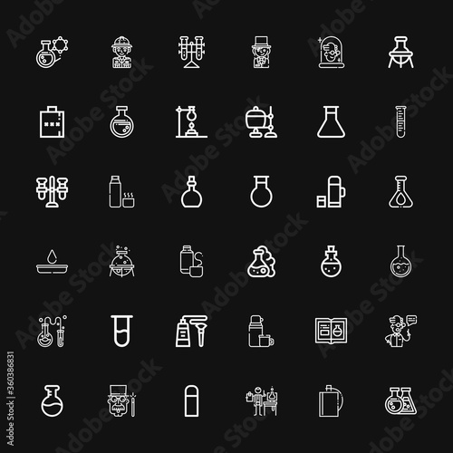 Editable 36 flask icons for web and mobile