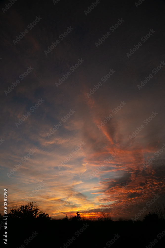 my favorite sunset, vertical, darkening