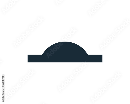 Bumpy Road Sign Icon Vector Logo Template Illustration Design