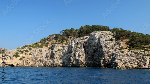 Symi island, rocky seashore, the Aegean Sea, Greece © VP