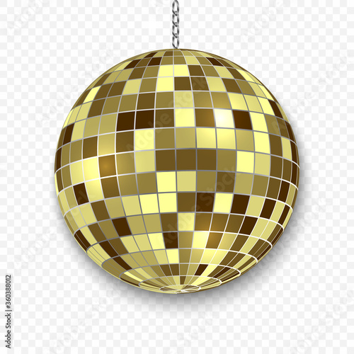 Mirror disco ball isolated.