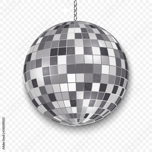 Mirror disco ball isolated.