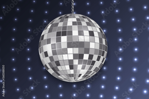 Mirror disco ball isolated.