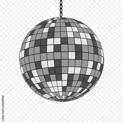 Mirror disco ball isolated.