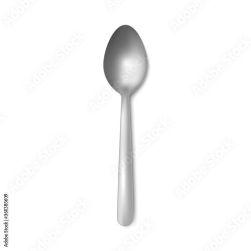 realistic metal spoon.