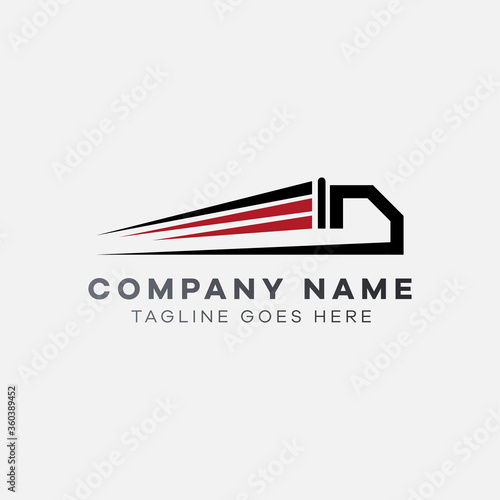Truck concept business logo template vector illustration. Speed delivery cargo logo design 