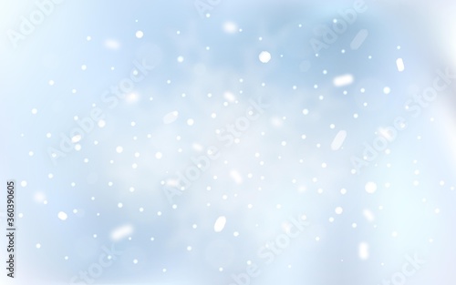 Light Blue, Red vector background with xmas snowflakes. Shining colored illustration with snow in christmas style. The pattern can be used for year new  websites.
