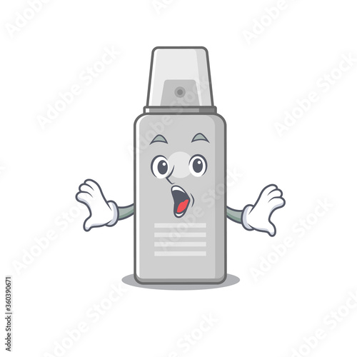 Shaving foam mascot design concept showing a amazed gesture