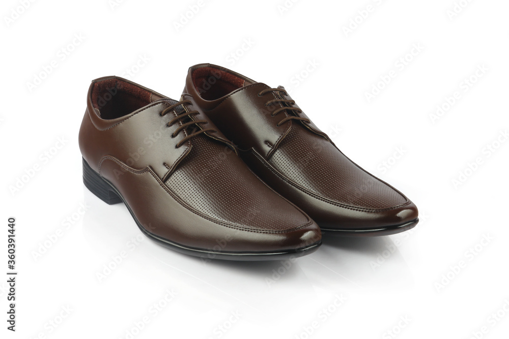 Men's formal leather Shoes isolated on white	
