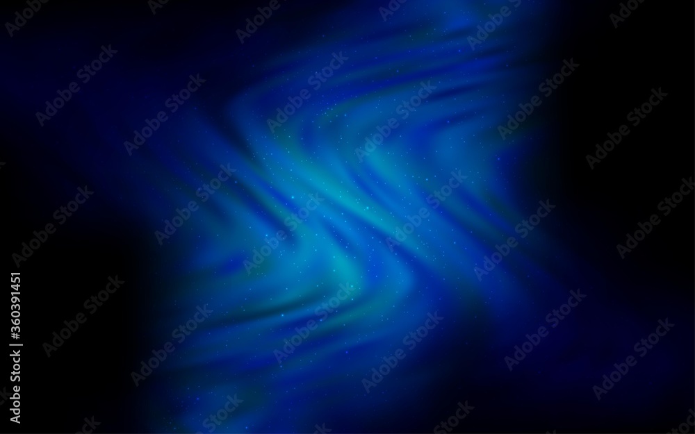 Dark BLUE vector background with astronomical stars. Shining colored illustration with bright astronomical stars. Smart design for your business advert.