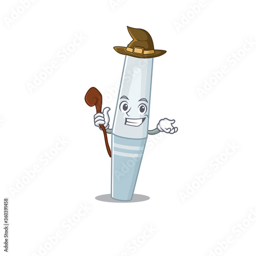 sneaky witch mascara cartoon character design style