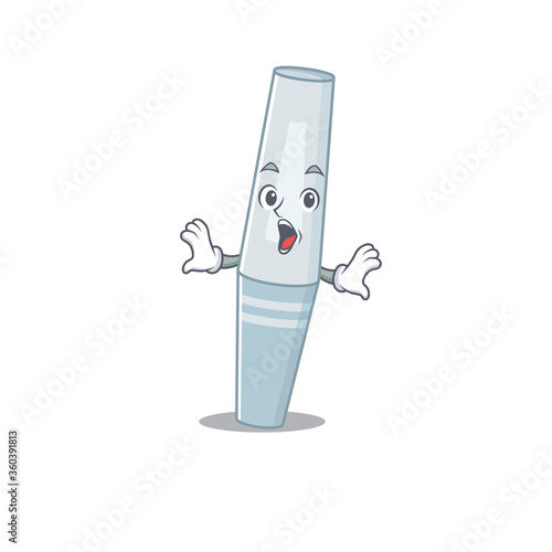 Mascara mascot design concept showing a amazed gesture