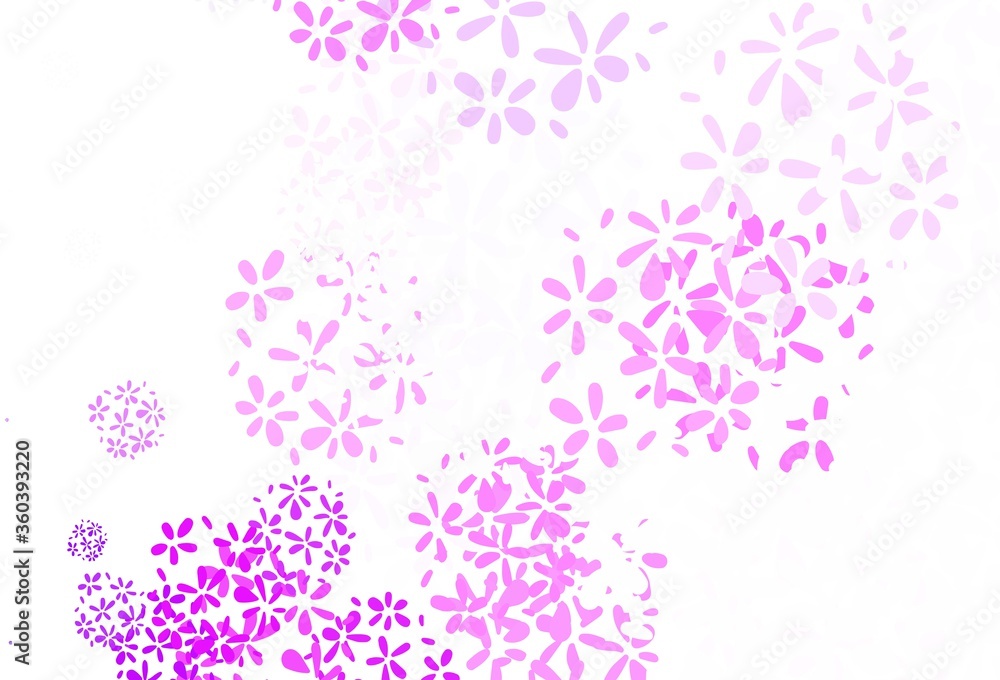 Light Purple, Pink vector natural artwork with leaves. Light Purple, Pink vector natural artwork with leaves.