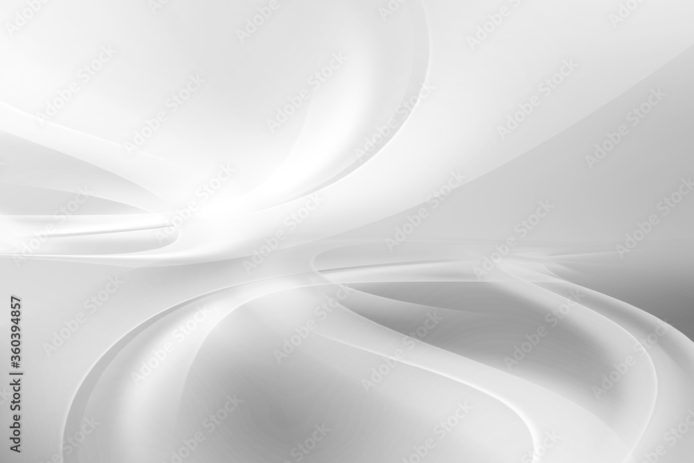 Fototapeta premium Abstract futuristic background with white perspective lines and waves.