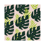 leafs plants tropical pattern background