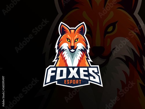 Fox mascot sport logo design
