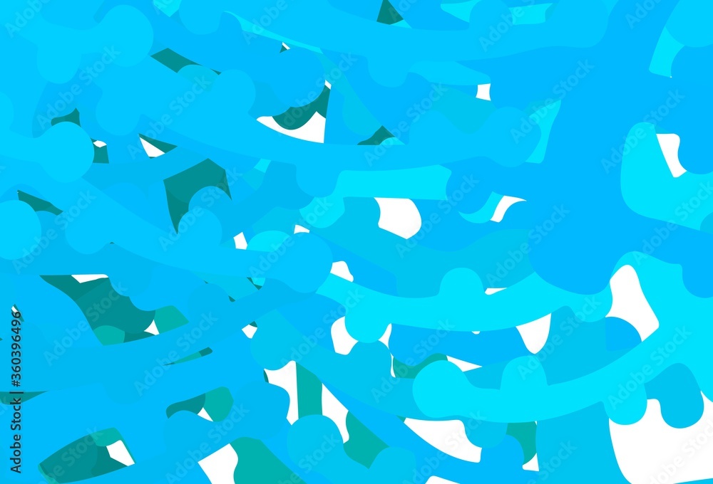 Light BLUE vector backdrop with memphis shapes. Light BLUE vector backdrop with memphis shapes.
