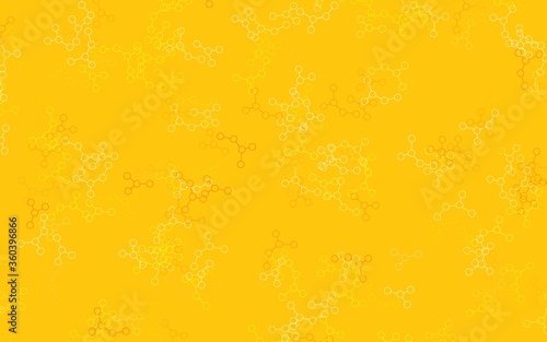 Light Orange vector pattern with artificial intelligence network.