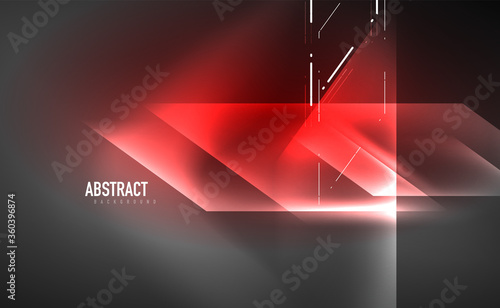 Dynamic neon shiny abstract background. Trendy abstract layout template for business or technology presentation, internet poster or web brochure cover, wallpaper