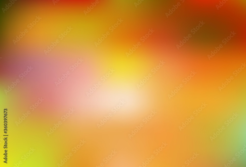 Dark Yellow vector blurred bright template.