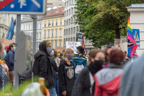 Wallpaper Mural Black Lives Matter Activist Protesting In Vienna Austria 2020 Torontodigital.ca