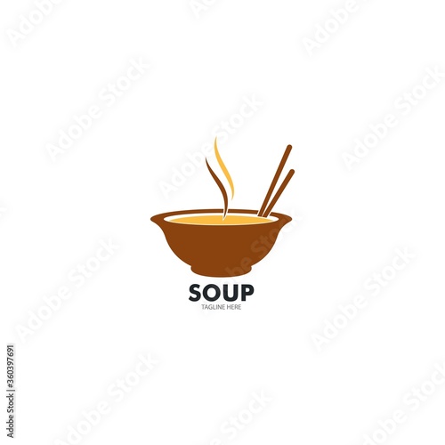 Soup logo vector icon template