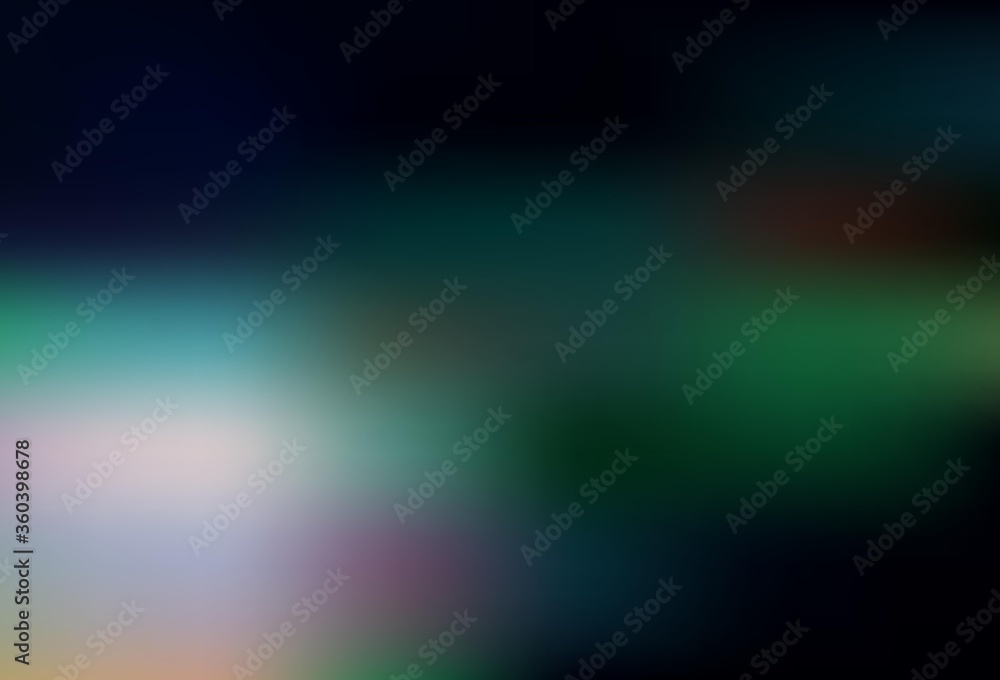 Dark Green vector blurred and colored pattern.