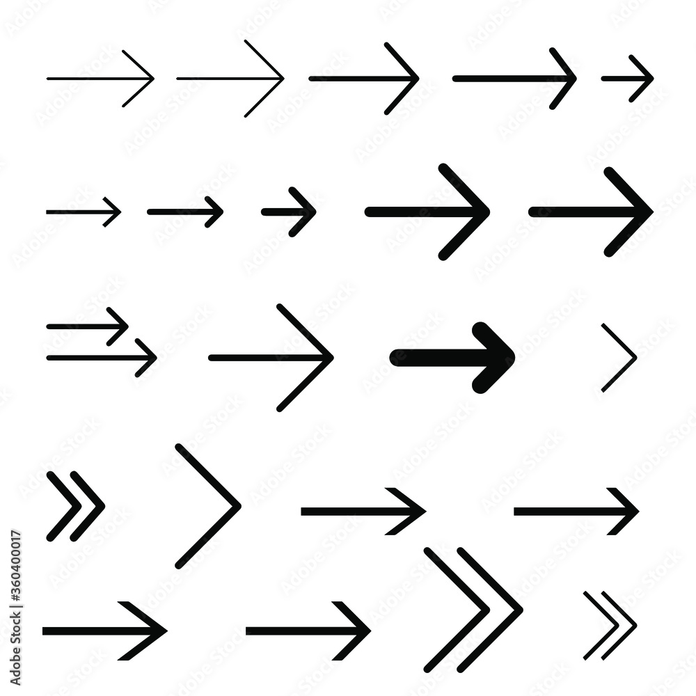 Set of Arrow icon. Arrow symbol. Arrow vector icon. EPS 10 Set of Arrow icon. Arrow symbol. Arrow vector icon. EPS 10
