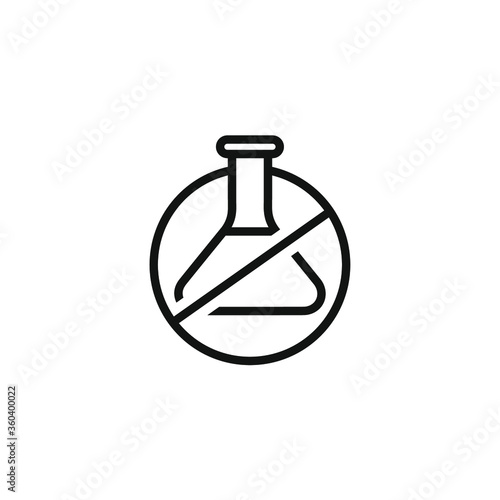 Chemical free line icon. Organic food, no additives, no preservatives. Natural food. Vector illustration can be used for topics like food, healthy eating, market