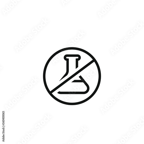 Chemical free line icon. Organic food, no additives, no preservatives. Natural food. Vector illustration can be used for topics like food, healthy eating, market