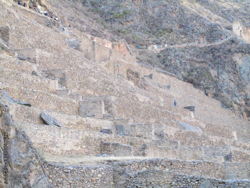 Mas andenes del Parque Arqueológico de Pisac - Valle Sagrado del Cusco - Perú. photo