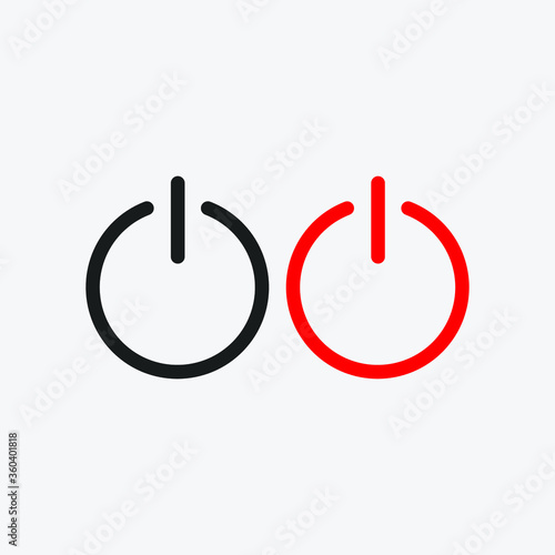 red power button
