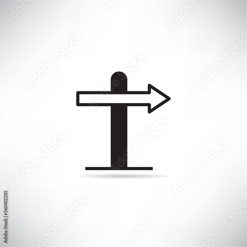 right direction guidepost vector illustration