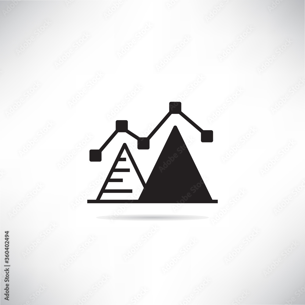 data graph analytics concept icon vector illustration on white background data graph analytics concept icon vector illustration on white background